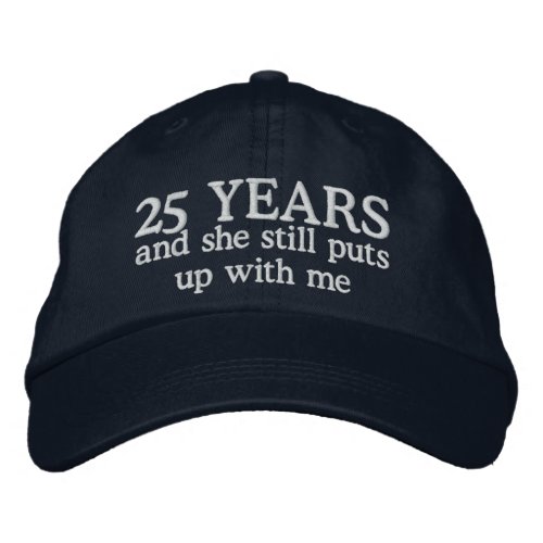 Funny 25th Anniversary Mens Hat Gift Cap