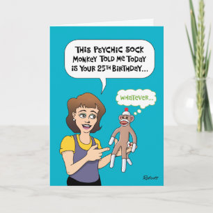 Funny 25th Birthday Card