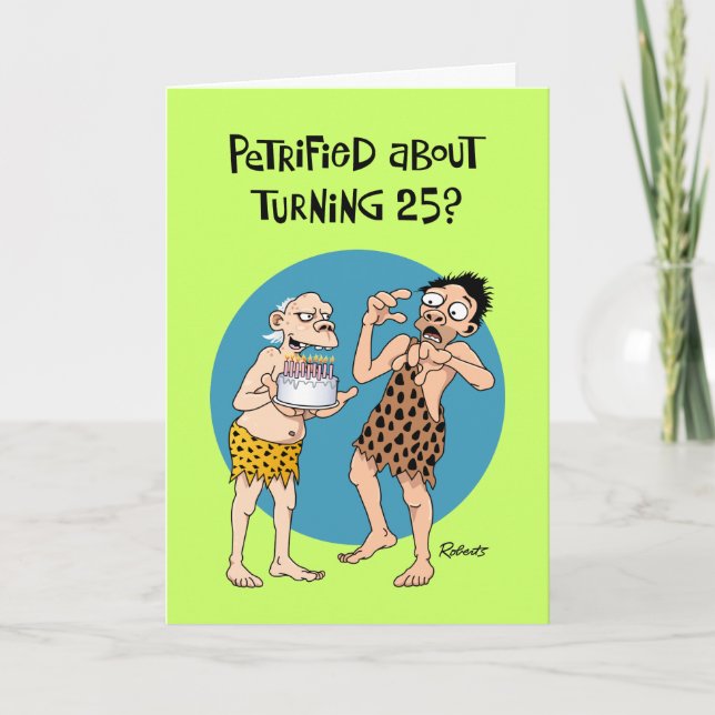 Funny 25th Birthday Card (Front)