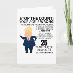 Funny 25th Year Birthday Present Happy Birth year Card