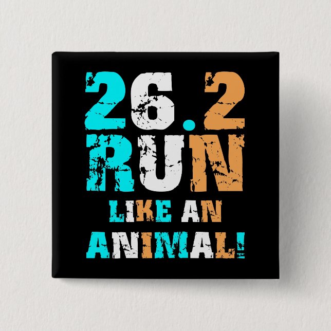 Funny 26.2 marathon button (Front)