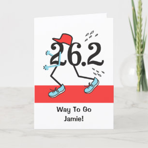 Funny 26.2 Marathon Runner Finisher Card