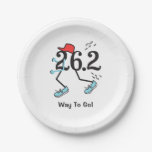 Funny 26.2 Marathoner &#169; Way to Go Marathon Runner Paper Plates