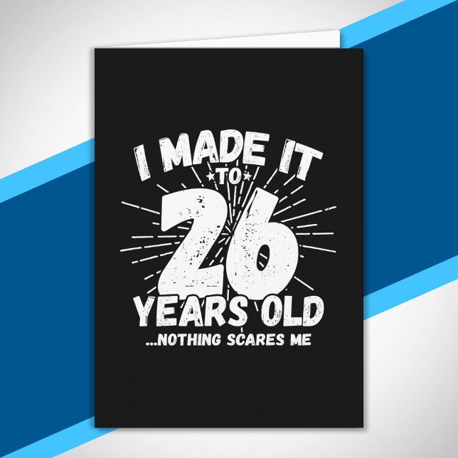 Funny 26th Birthday Quote Sarcastic 26 Year Old Card (Creator Uploaded)