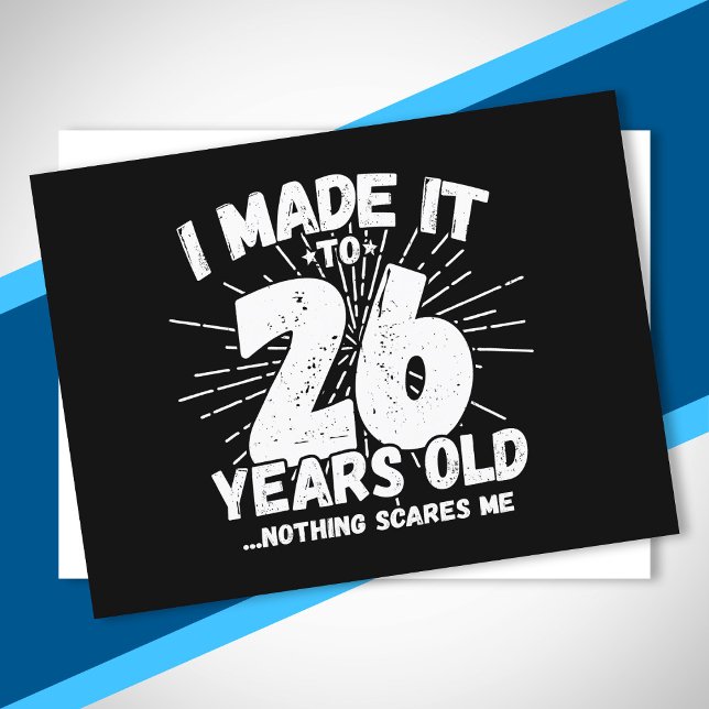 Funny 26th Birthday Quote Sarcastic 26 Year Old Postcard (Creator Uploaded)