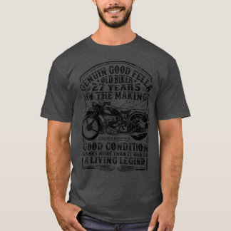Funny 27 Years Old Biker Retro Style Classic Motor T-Shirt