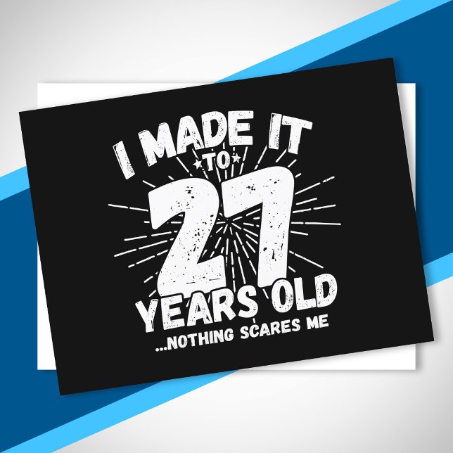 Funny 27th Birthday Quote Sarcastic 27 Year Old Postcard (Creator Uploaded)