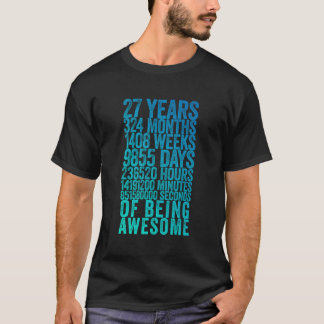 Funny 27Th Birthday Shirt Old Meter Funny 27 Year