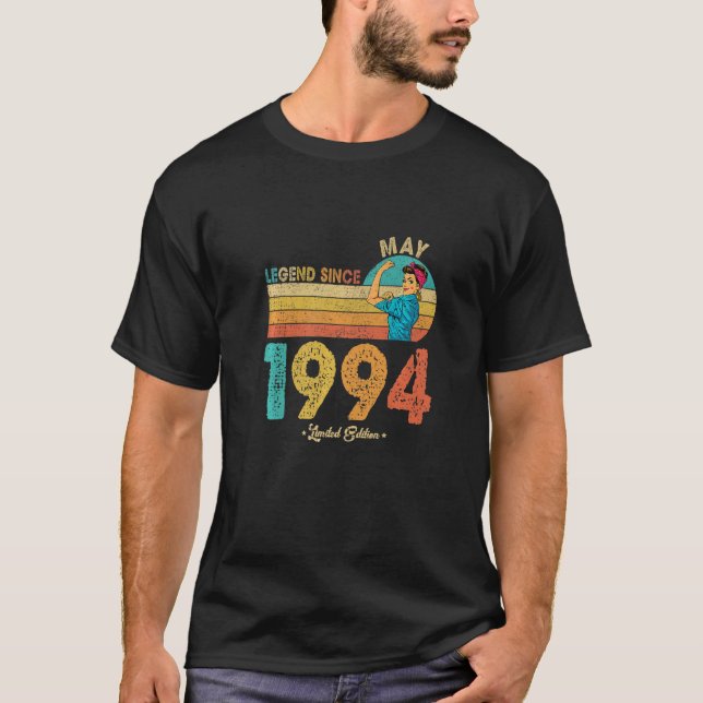 Funny 28th Birthday May 1994 Legend Since 1994 28  T-Shirt (Front)