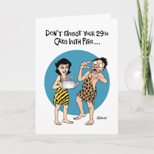 Funny 29th Birthday Card