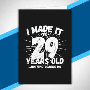 Funny 29th Birthday Quote Sarcastic 29 Year Old Card