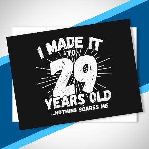 Funny 29th Birthday Quote Sarcastic 29 Year Old Postcard