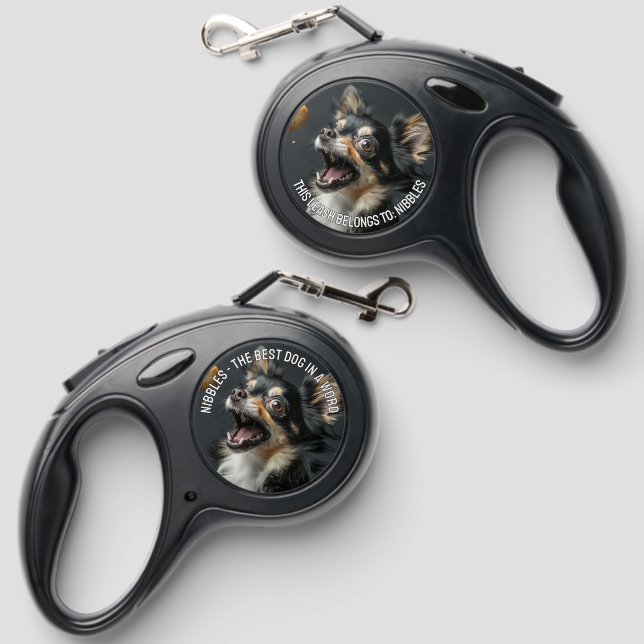Funny 2 sided Customizable   Retractable Pet Leash (Front & Back)