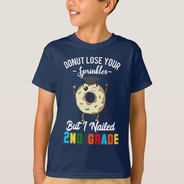 Funny 2nd Grade Graduation Donut Graduate T-Shirt (Front)