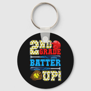 Funny 2nd Grade Tter Up Softll First Day Of School Keychain