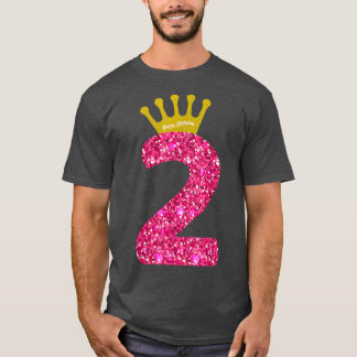 Funny 2nd Party Number 2 Year Old Girls 2nd Birthd T-Shirt