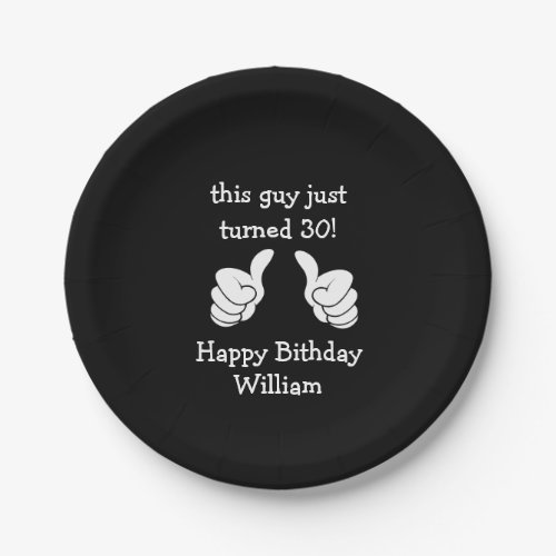 Funny 30 th Birthday Party Plates