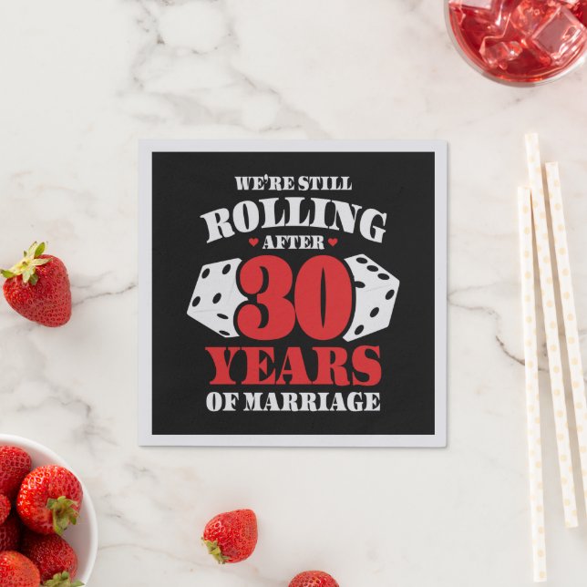 Funny 30th Anniversary Couples Married 30 Years Napkins (Insitu)