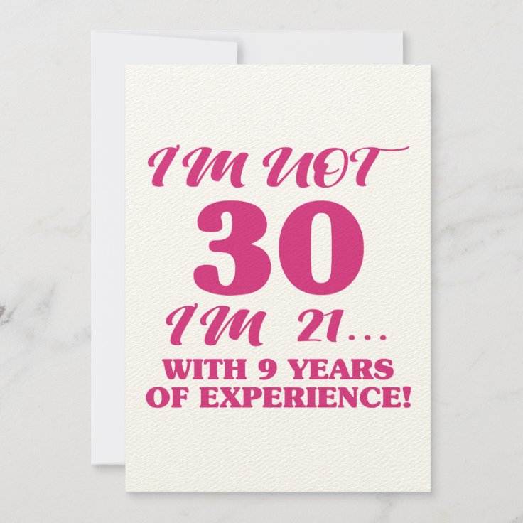 Funny 30th Birthday Card | Zazzle