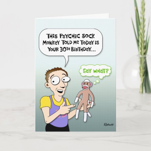 Funny 30th Birthday Card