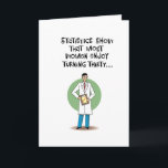 Funny 30th Birthday Card for Women<br><div class="desc">Funny 30th Birthday Greeting Card for a woman who is turning 30 years old</div>