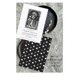 Funny 30th Birthday Gothic Tarot Black  Invitation<br><div class="desc">A 30th birthday invitation in the style of a tarot card,  with skeleton and birthday cupcake and candle. A funny bold gothic occult vibe.</div>