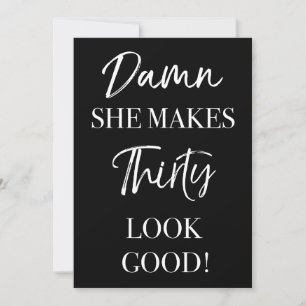 Funny 30th Birthday Party Invitation