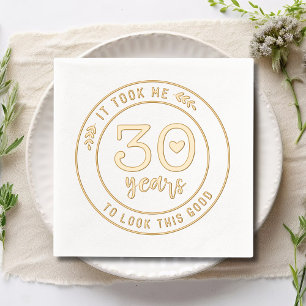 Funny 30th Birthday Party Thirty Thirtieth Foil Napkins