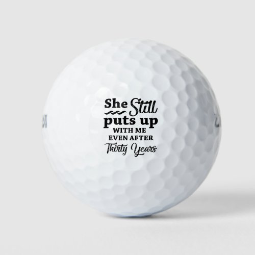 Funny 30th Wedding Anniversary Golf Balls