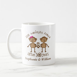 Funny 30th Wedding Anniversary His Hers Mugs