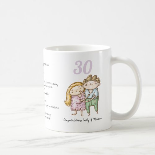 FUNNY 30th Wedding Anniversary Pear Customize Coffee Mug