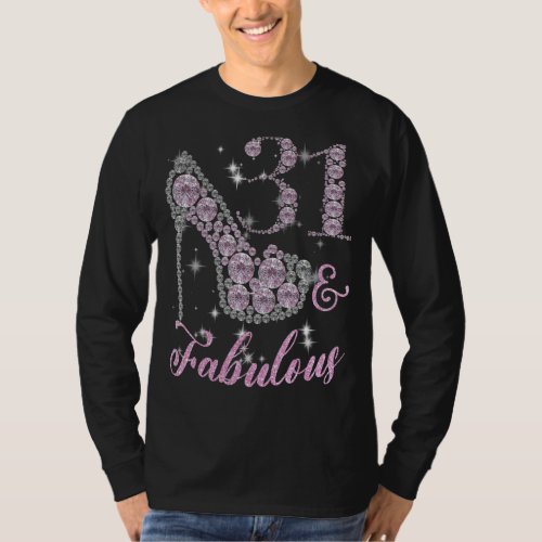 Funny 31 Fabulously Sparkly Pumps Shoes 31th Birth T_Shirt