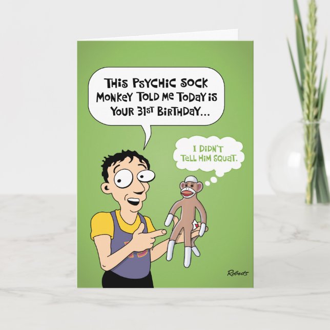 Funny 31st Birthday Greeting Card (Front)