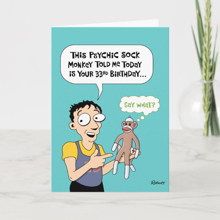 Funny 33rd Birthday Card | Zazzle.com