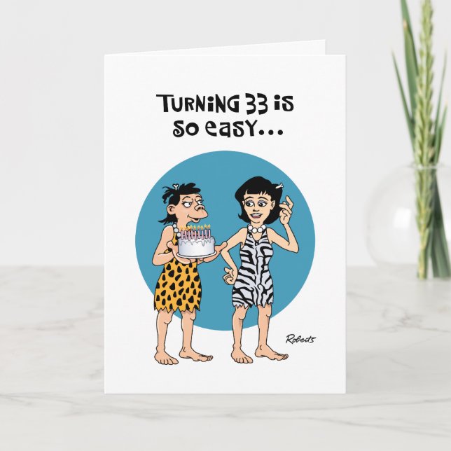 Funny 33rd Birthday Card (Front)