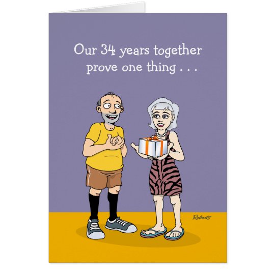 Funny 34th Anniversary Card | Zazzle.com