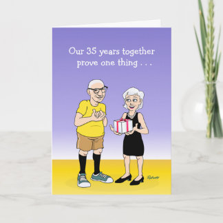 Funny 35th Anniversary Card for Husband