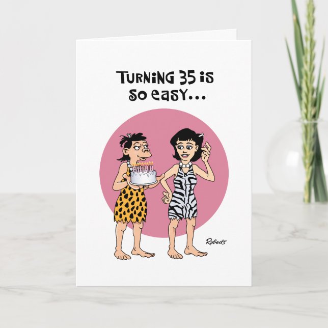 Funny 35th Birthday Card (Front)