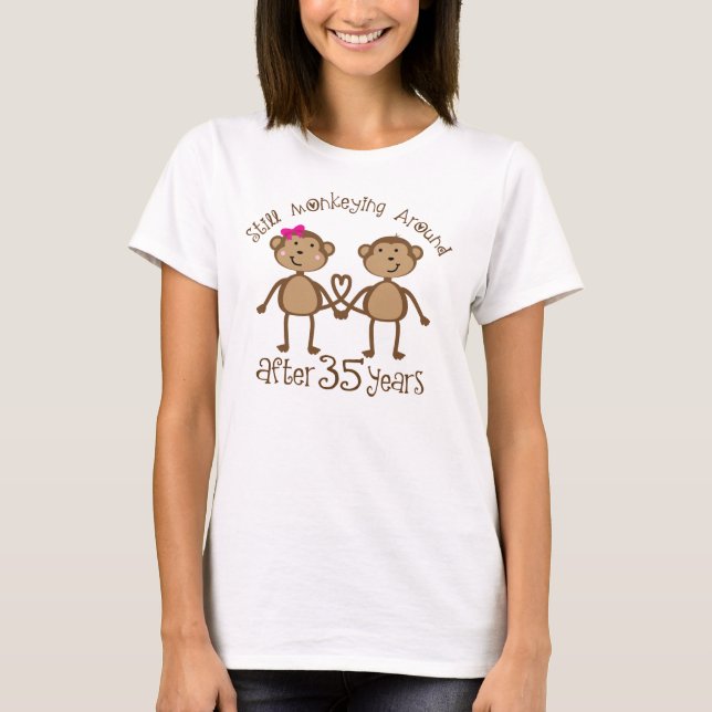 Funny 35th Wedding Anniversary Gifts T-Shirt (Front)
