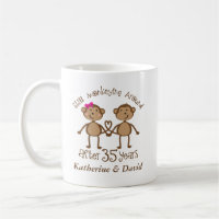 Funny 35th Wedding Anniversary His Hers Mugs