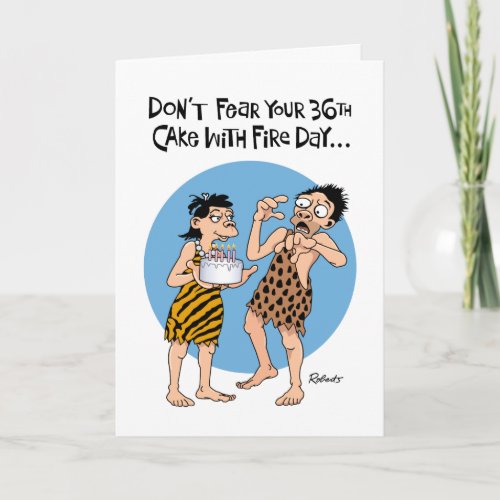 Funny 36th Birthday Card for Men