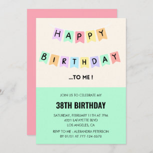 Funny 38th birthday invitations Happy Birthday
