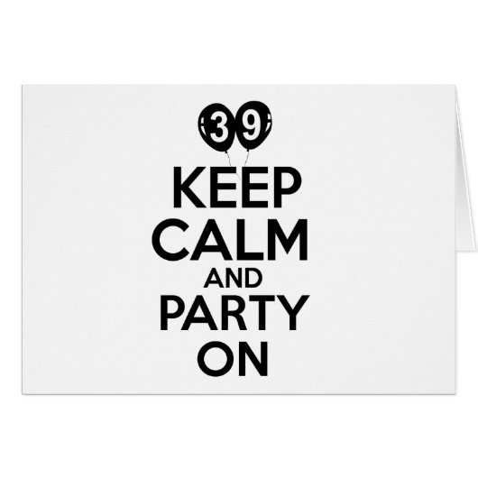 Funny 39 year old designs cards (Front Horizontal)