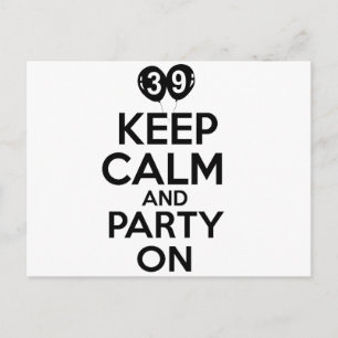 Funny 39 year old designs postcard