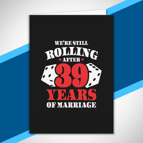 Funny 39th Anniversary Couples Married 39 Years Card
