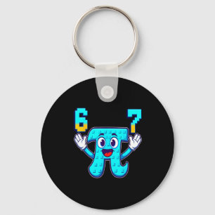 Funny 3.14 6 7 meme math nerd genz brainrot italia keychain