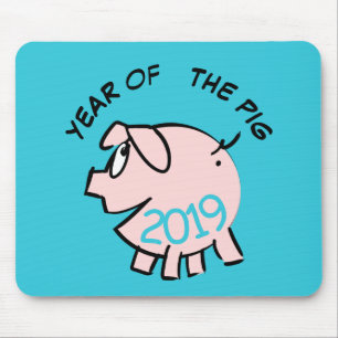 Funny 3 Cartoon Pig Year 2019 Choose Color MouseP Mouse Pad