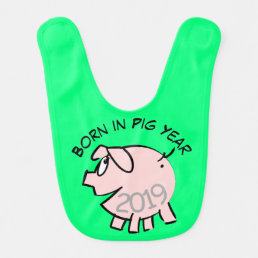 Funny 3 Cartoon Pink Pig  2019 Choose color Baby B Baby Bib