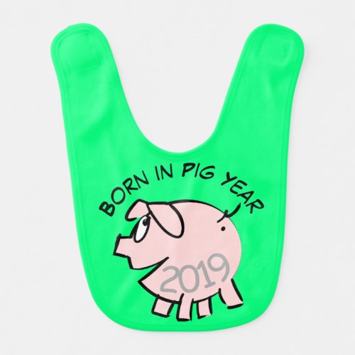 Funny 3 Cartoon Pink Pig  2019 Choose color Baby B Baby Bib