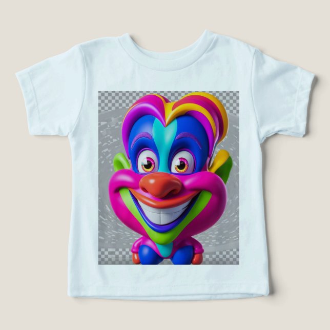 Funny 3-D Cartoon Toddler T-shirt (Design Front)